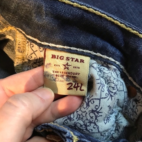 LOT OF 2 PAIR EUC JEANS SIZE 24” BIG STAR DENIM & AEROPOSTALE - Picture 5 of 7